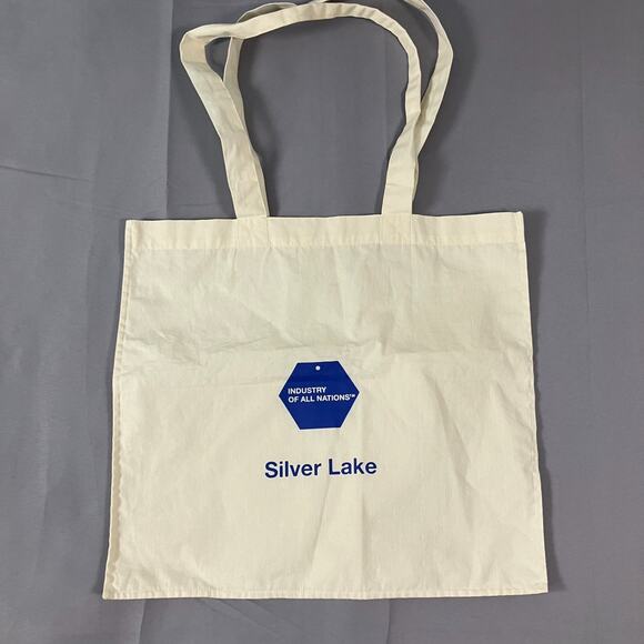 Industry of All Nations Silver Lake Tote Bag Canvas Natural Cotton 14"x12.5" - Picture 3 of 7